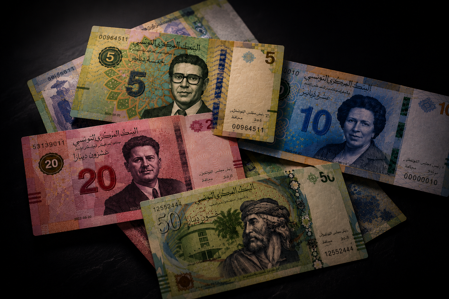 Tunisian Dinar banknotes